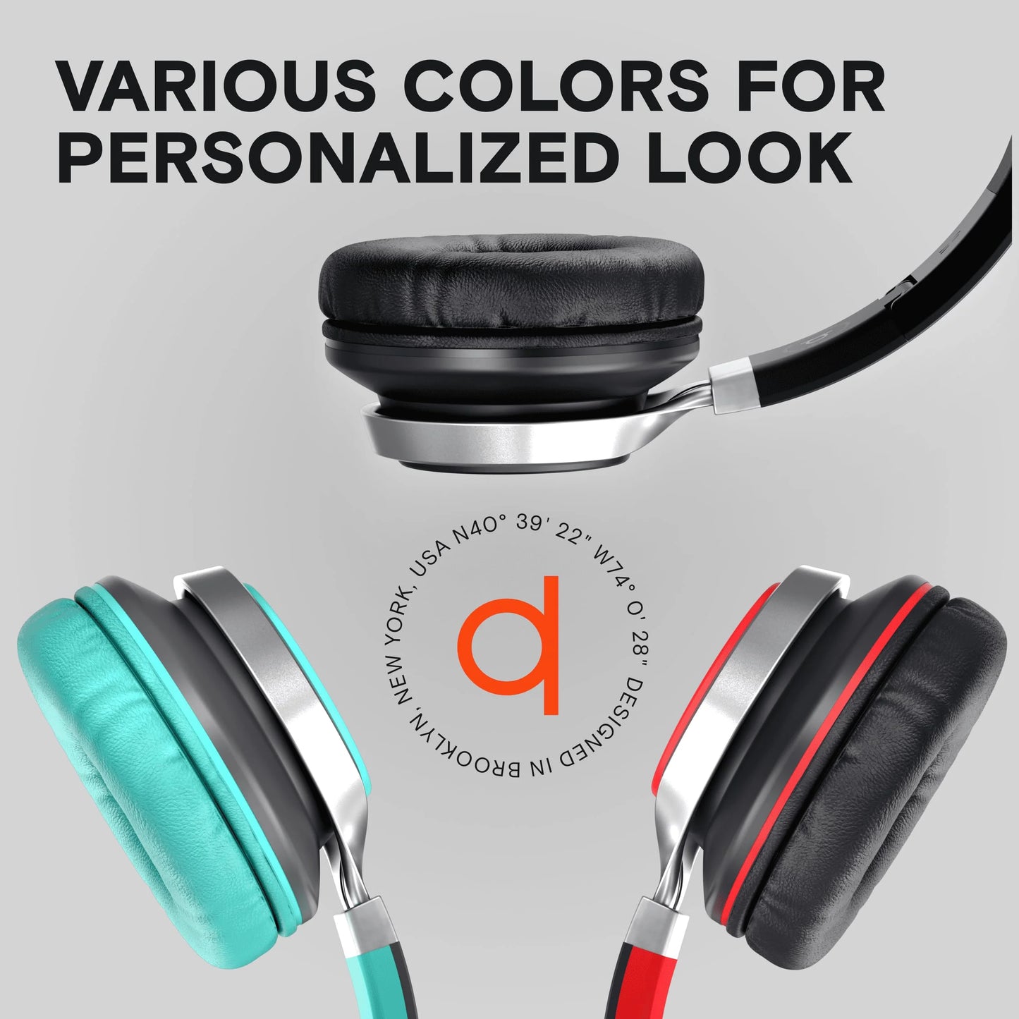 CL750 Wired Headphones with Microphone, On-Ear Head Phones with Mic, Black