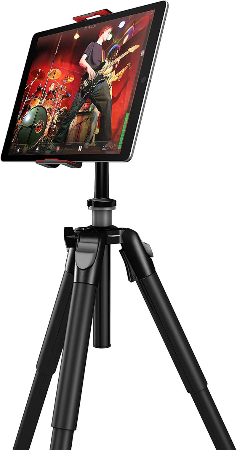 Iklip 3 Video Universal Ipad, Tablet Tripod Mount with 360 Degree Swivel, Soft-Touch Rubber Grip, Easy Insertion and Rotation and Rugged Thermoplastic Design, Fits Any 7”-12. 1” Tablet