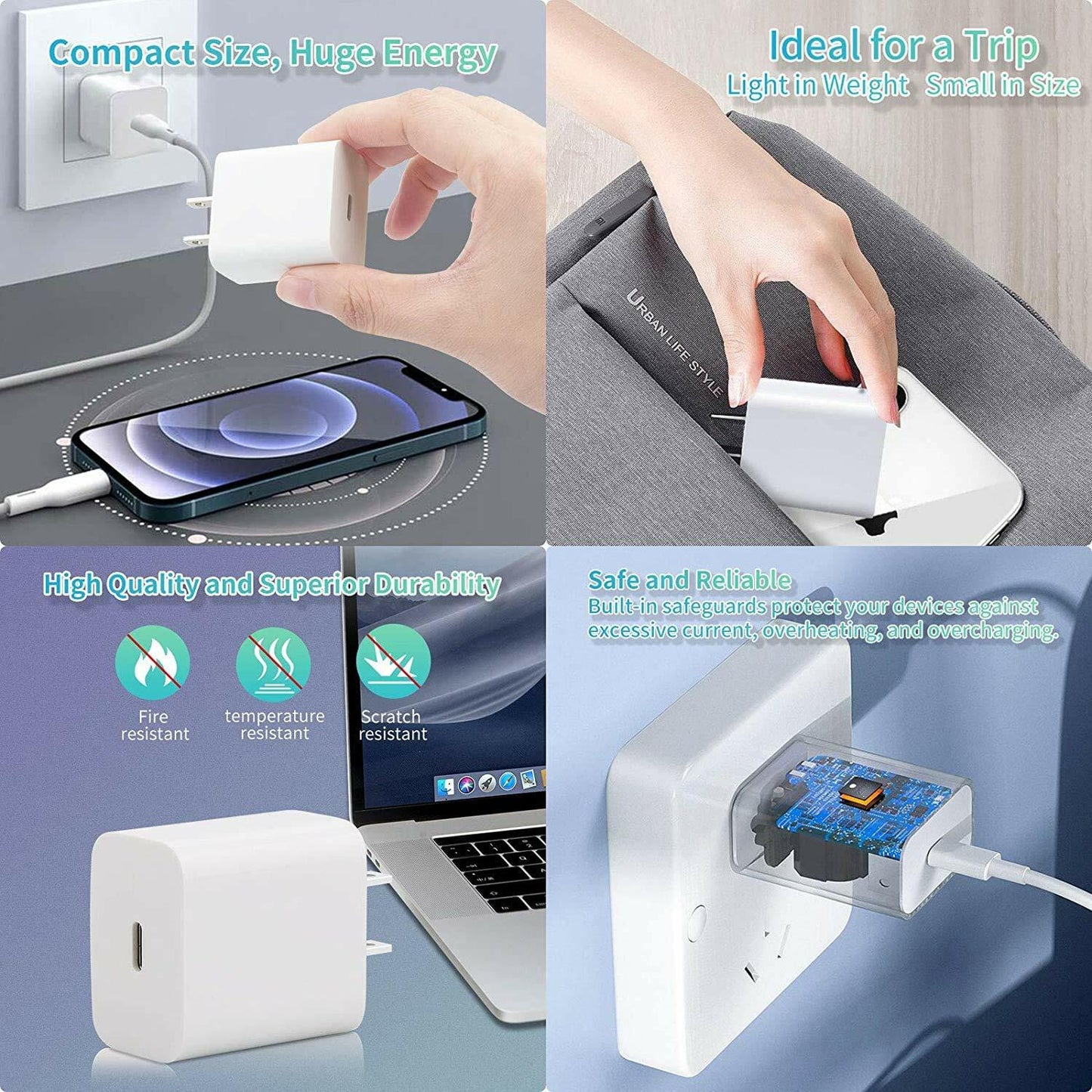 Wholesale 20W Type USB-C Fast Charger Adapter for Iphone 15 14 13 12 11 Pro Max