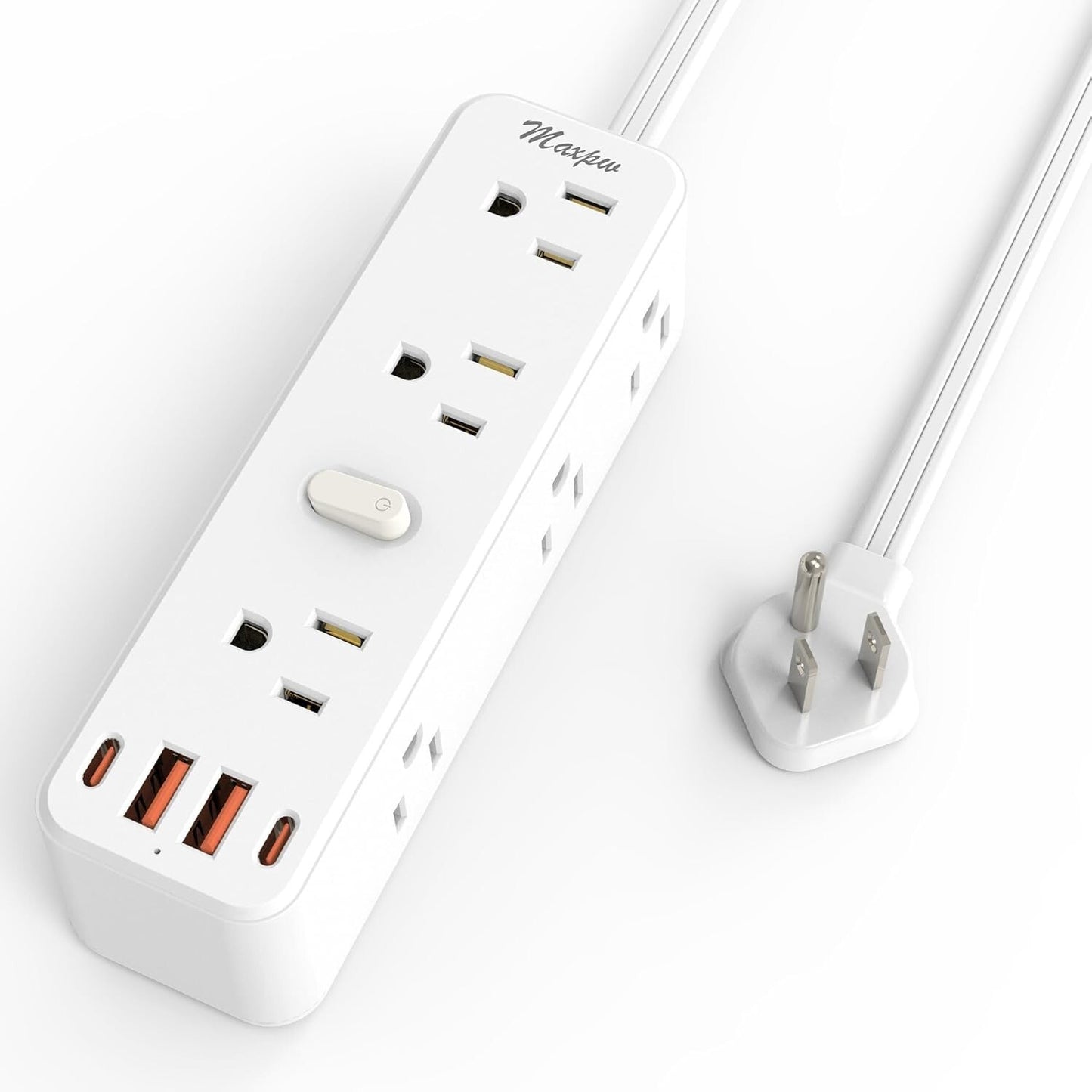 Surge Protector Power Strip with 9 Outlets Extender and 4 USB Ports (2 USB-C)..