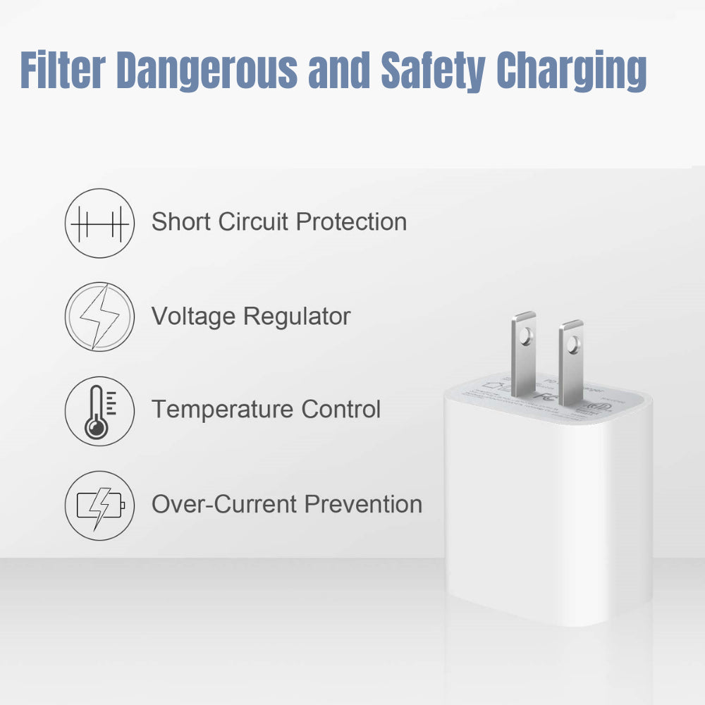 Wholesale 20W Type USB-C Fast Charger Adapter for Iphone 15 14 13 12 11 Pro Max