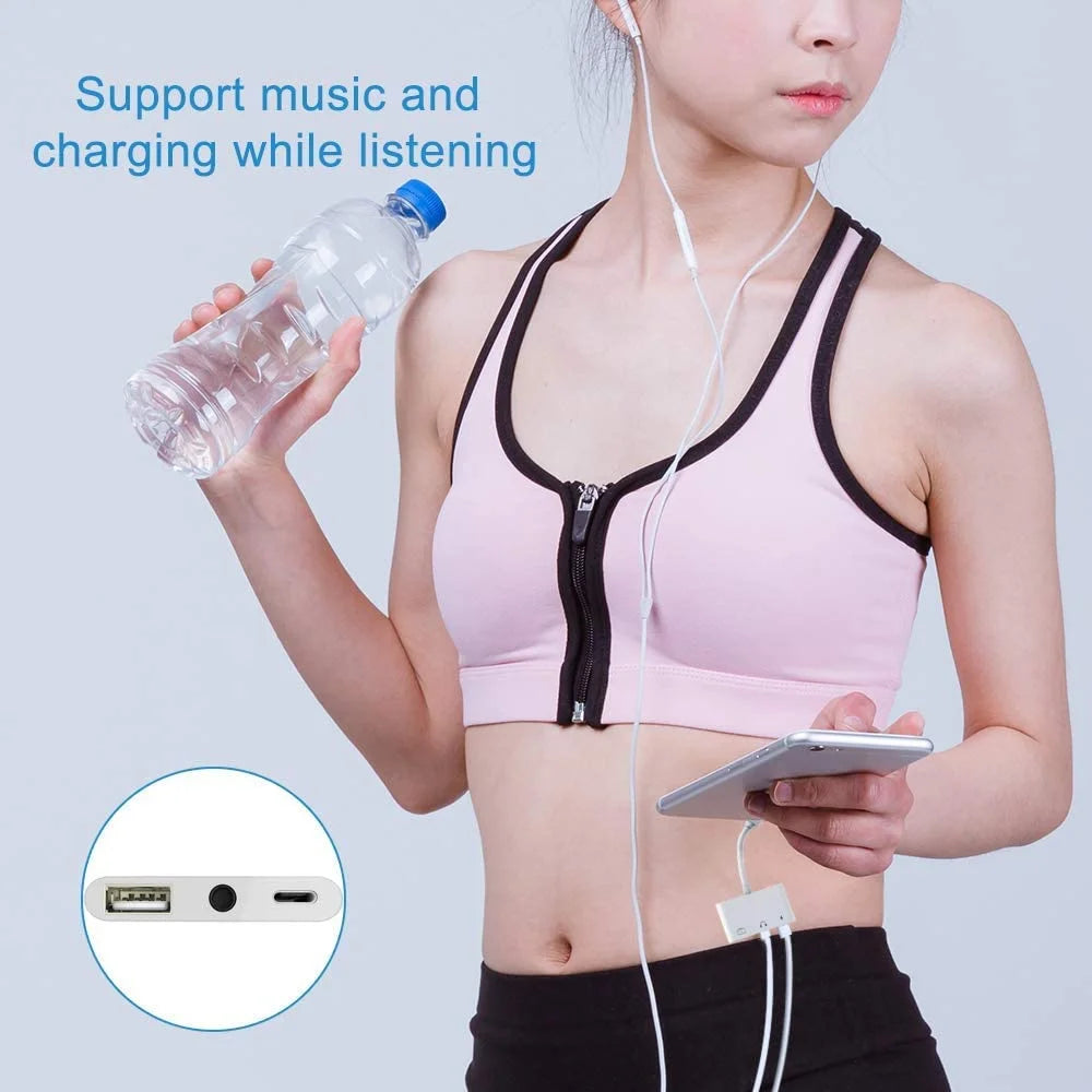 USB 3 Camera Adapter,3 in 1 USB Female OTG Adapter with Charging and 3.5Mm Headphone Audio Jack Splitter for Iphone/Ipad,Support USB Flash Drive,Midi Keyboard