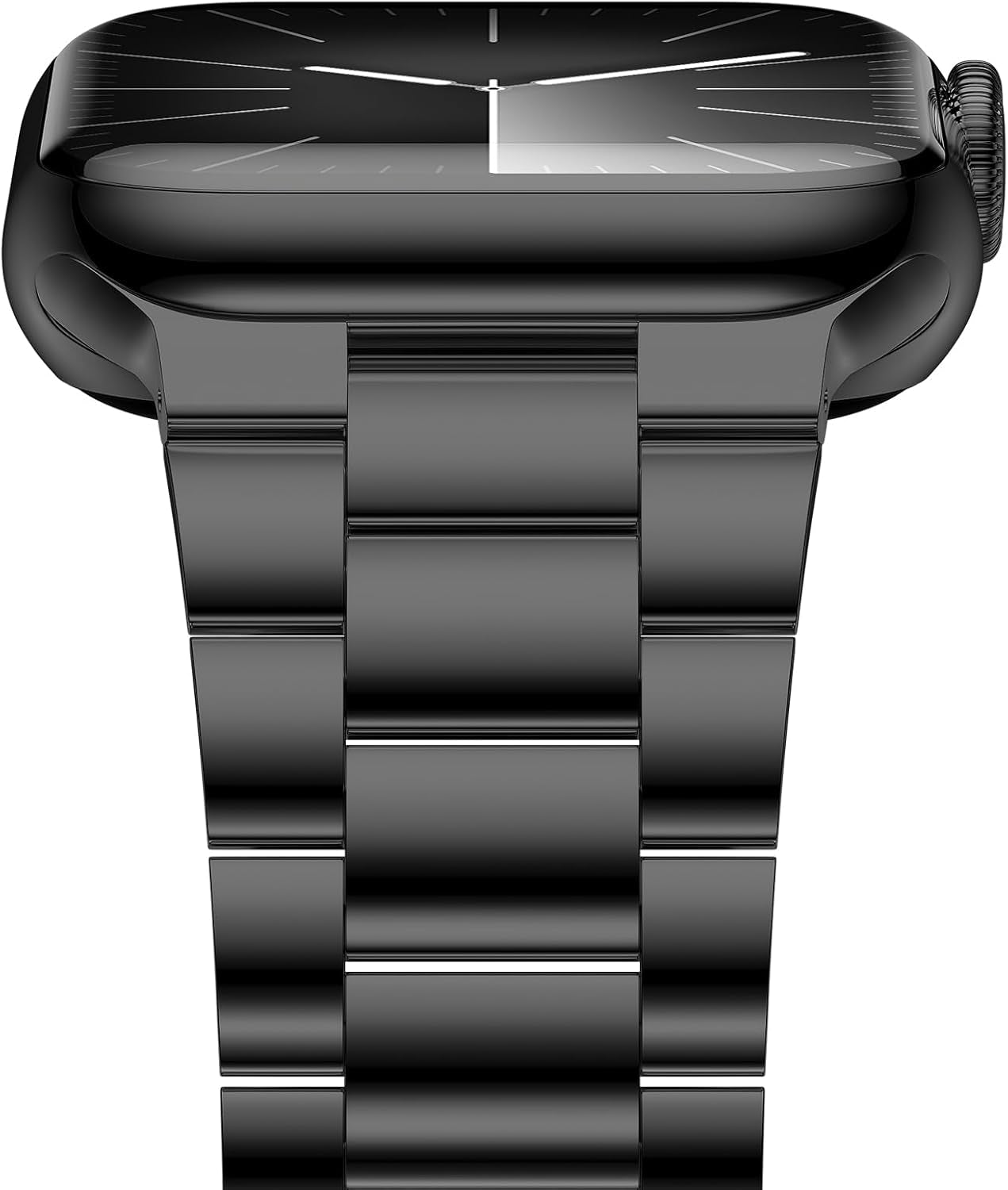 Lightweight Stainless Steel Band Designed for Apple Watch Ultra 2 & Ultra, Series 1-10, 46Mm, 45Mm, 44Mm, 42Mm, Replacement Iwatch Bands for Men & Women,Black