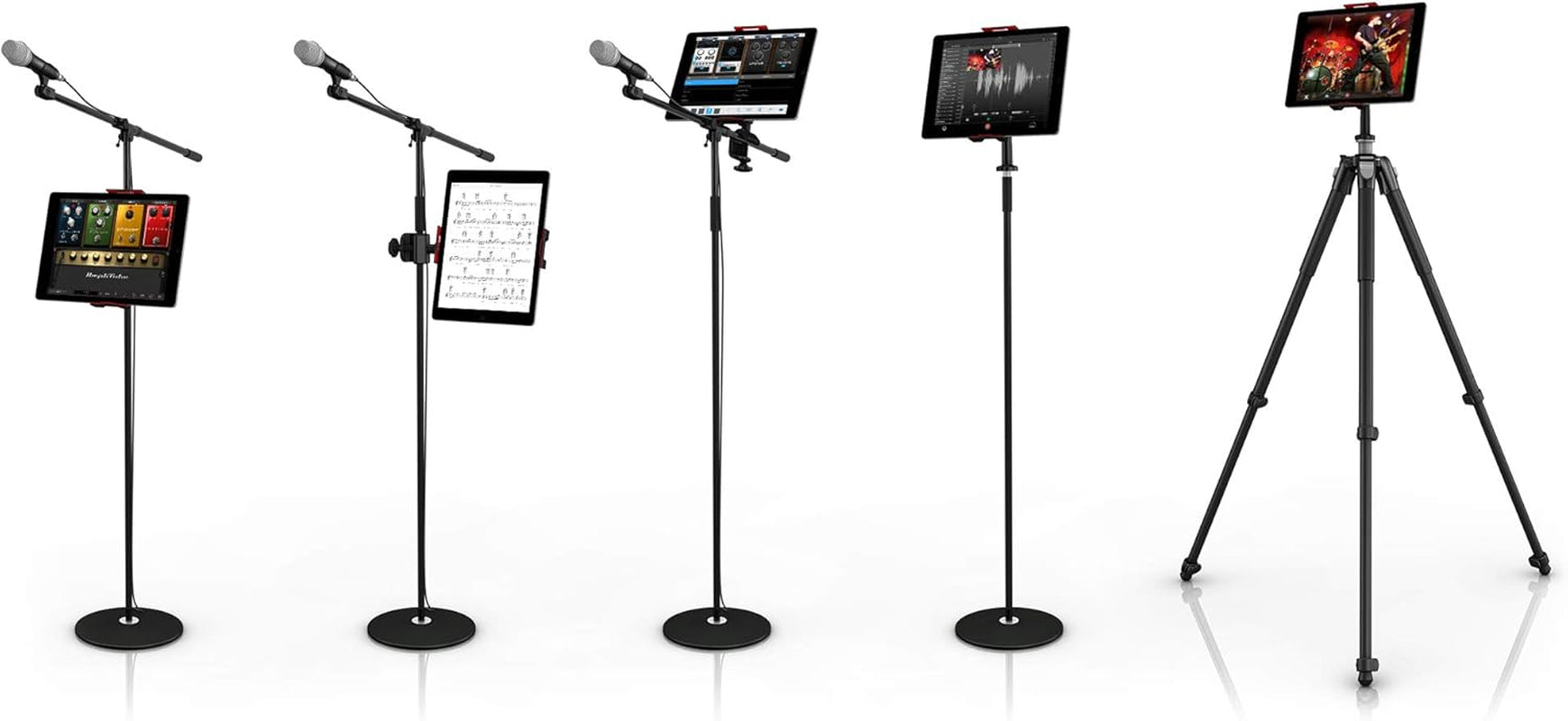 Iklip 3 Video Universal Ipad, Tablet Tripod Mount with 360 Degree Swivel, Soft-Touch Rubber Grip, Easy Insertion and Rotation and Rugged Thermoplastic Design, Fits Any 7”-12. 1” Tablet