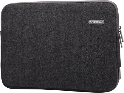 Herringbone Woollen Water-Resistant for 14-14.1 Inch Laptop Sleeve Case Bag (14-14.1 Inches, Black)