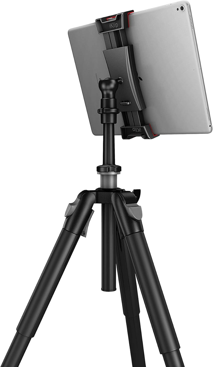 Iklip 3 Video Universal Ipad, Tablet Tripod Mount with 360 Degree Swivel, Soft-Touch Rubber Grip, Easy Insertion and Rotation and Rugged Thermoplastic Design, Fits Any 7”-12. 1” Tablet