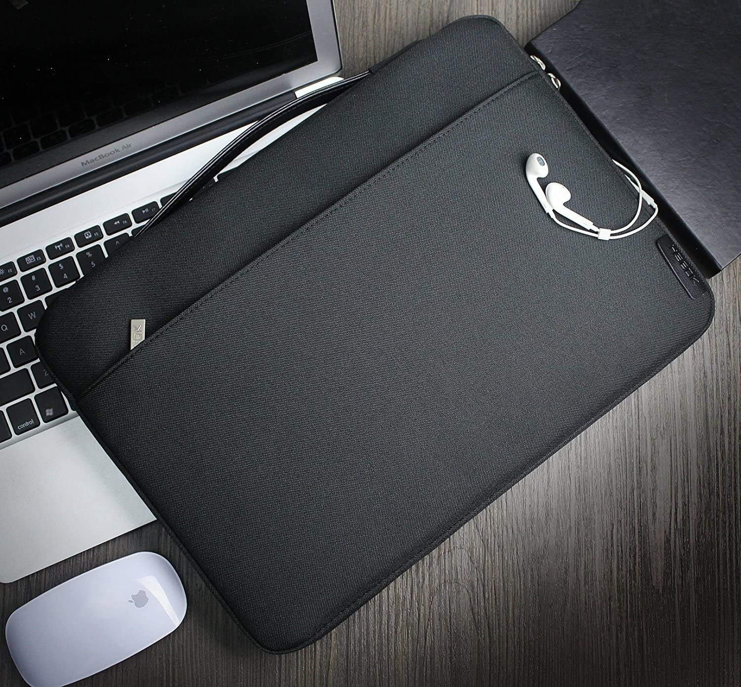 Laptop Sleeve 13-14 Inch Case Briefcase Compatible with Macbook Pro 14 Inch M4/M3/M2/M1 All Model of 13.3 Inch Mac Air/Pro, XPS 13 14, Most Popular 13"-14" Notebooks,B01K01