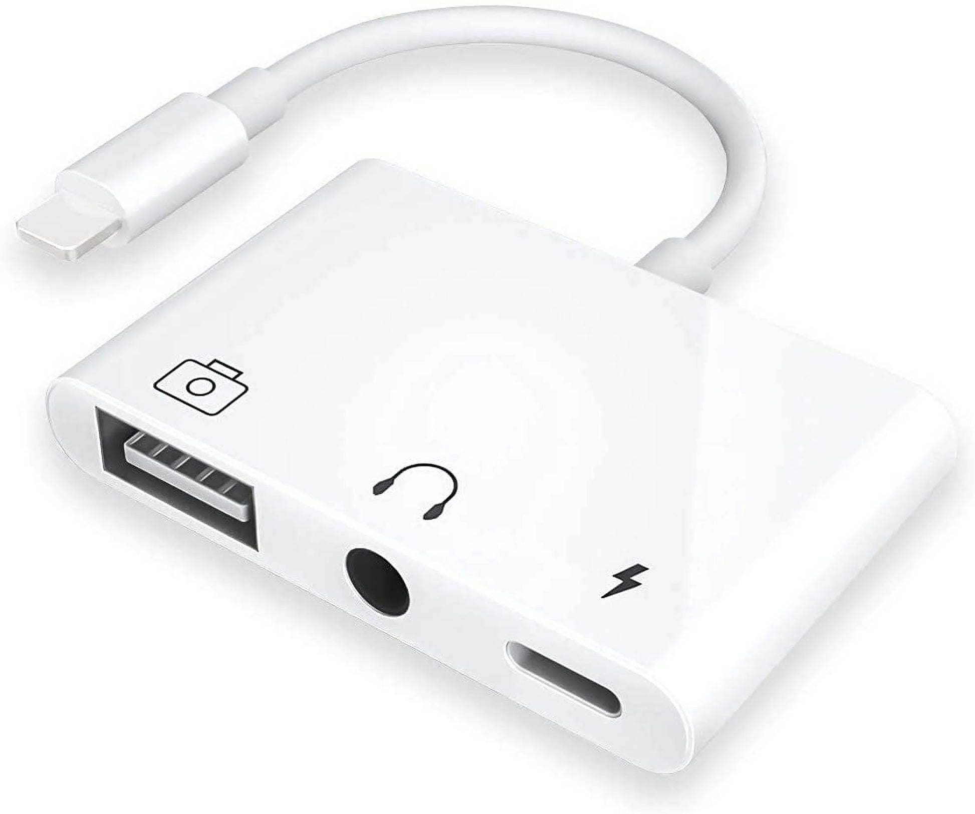 USB 3 Camera Adapter,3 in 1 USB Female OTG Adapter with Charging and 3.5Mm Headphone Audio Jack Splitter for Iphone/Ipad,Support USB Flash Drive,Midi Keyboard