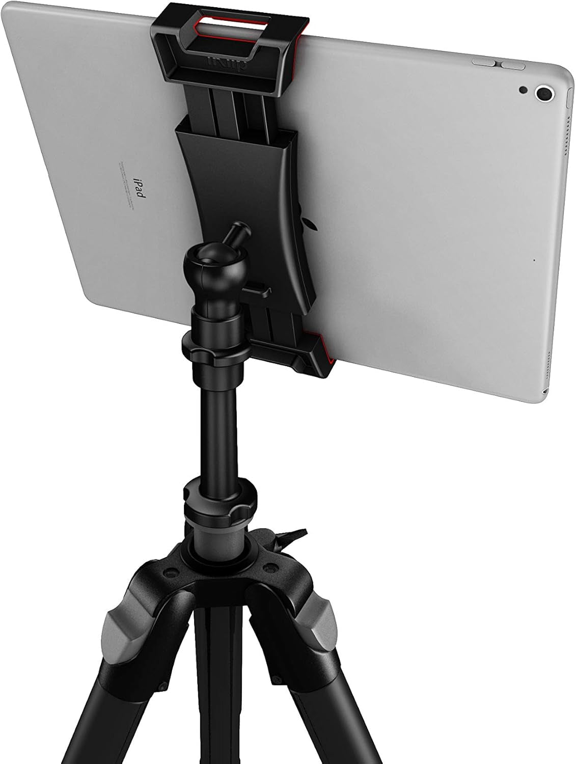 Iklip 3 Video Universal Ipad, Tablet Tripod Mount with 360 Degree Swivel, Soft-Touch Rubber Grip, Easy Insertion and Rotation and Rugged Thermoplastic Design, Fits Any 7”-12. 1” Tablet