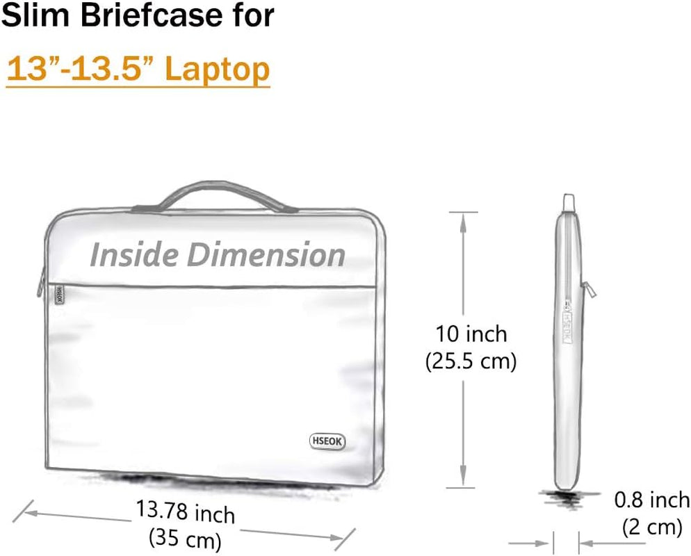Laptop Sleeve 13-14 Inch Case Briefcase Compatible with Macbook Pro 14 Inch M4/M3/M2/M1 All Model of 13.3 Inch Mac Air/Pro, XPS 13 14, Most Popular 13"-14" Notebooks,B01K01