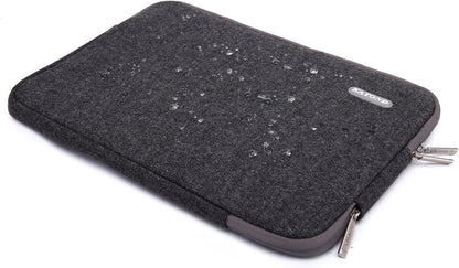 Herringbone Woollen Water-Resistant for 14-14.1 Inch Laptop Sleeve Case Bag (14-14.1 Inches, Black)