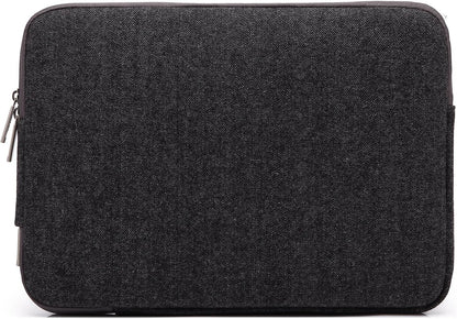 Herringbone Woollen Water-Resistant for 14-14.1 Inch Laptop Sleeve Case Bag (14-14.1 Inches, Black)