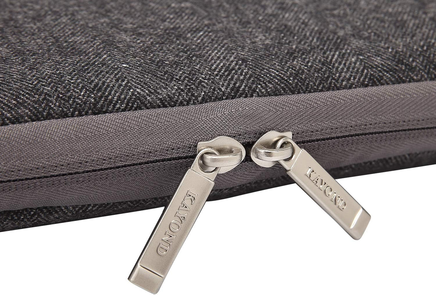 Herringbone Woollen Water-Resistant for 14-14.1 Inch Laptop Sleeve Case Bag (14-14.1 Inches, Black)