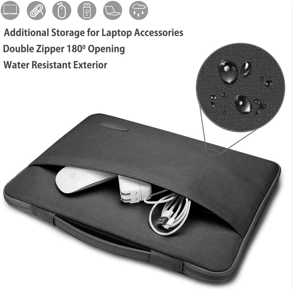 Laptop Sleeve 13-14 Inch Case Briefcase Compatible with Macbook Pro 14 Inch M4/M3/M2/M1 All Model of 13.3 Inch Mac Air/Pro, XPS 13 14, Most Popular 13"-14" Notebooks,B01K01